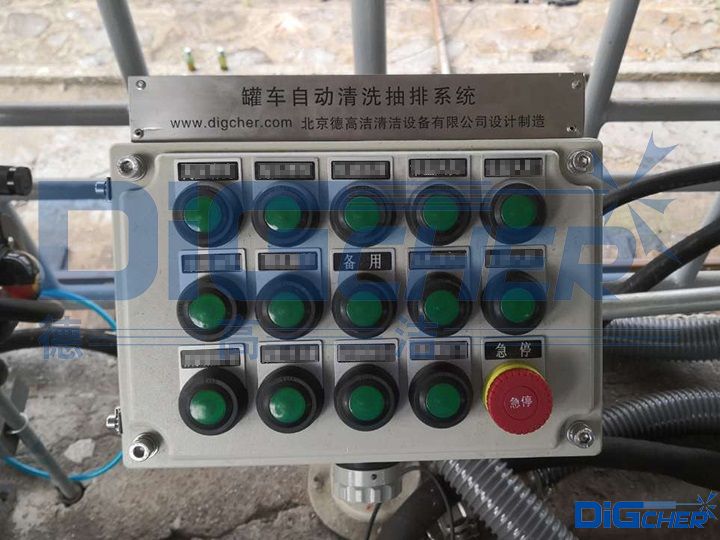 德高潔鐵路罐車高壓水自動(dòng)化清洗系統(tǒng)控制面板