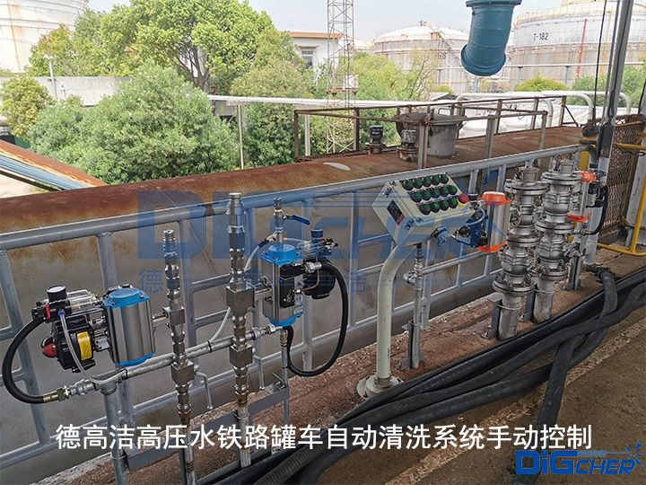 德高潔高壓水鐵路罐車自動(dòng)清洗系統(tǒng)手動(dòng)控制